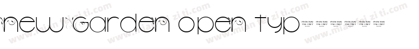 New garden open typ字体转换